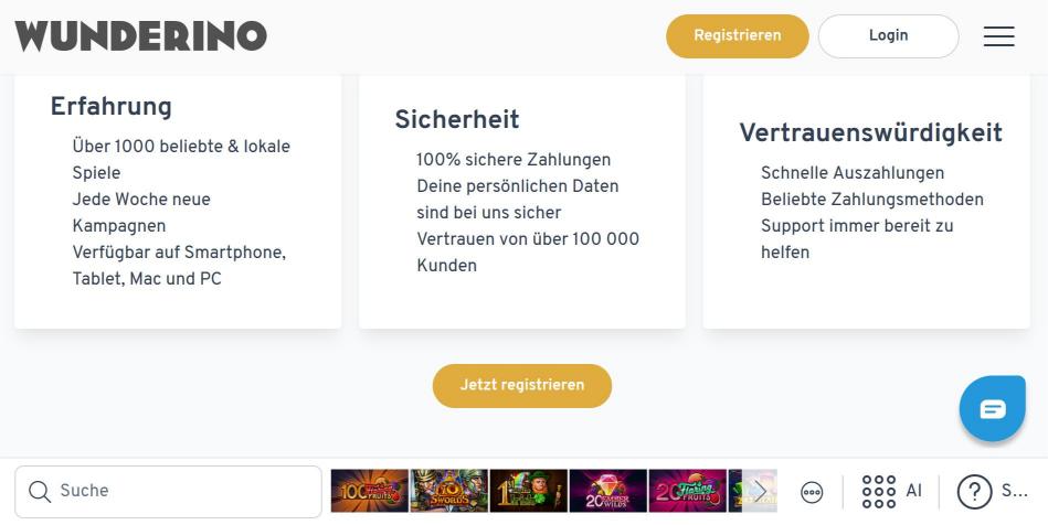 Wunderino Casino_3 Gründe_Erfahrung_Sicherheit_Vertrauen